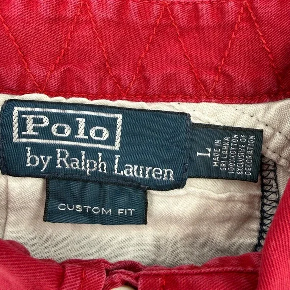 Vintage Polo Ralph Lauren Mens Rugby Shirt Striped Great Britain 1934 Size Large - Picture 4 of 12